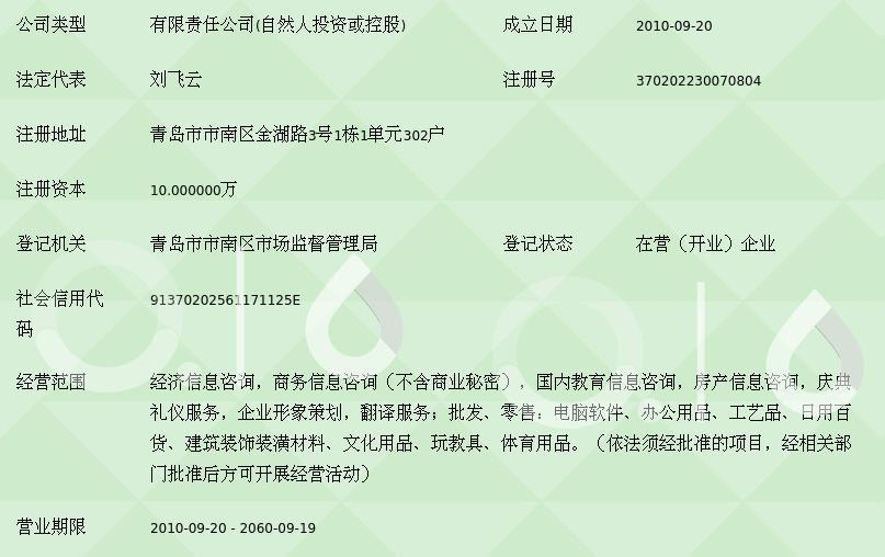 青岛豪韫通九经济信息咨询